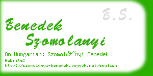 benedek szomolanyi business card